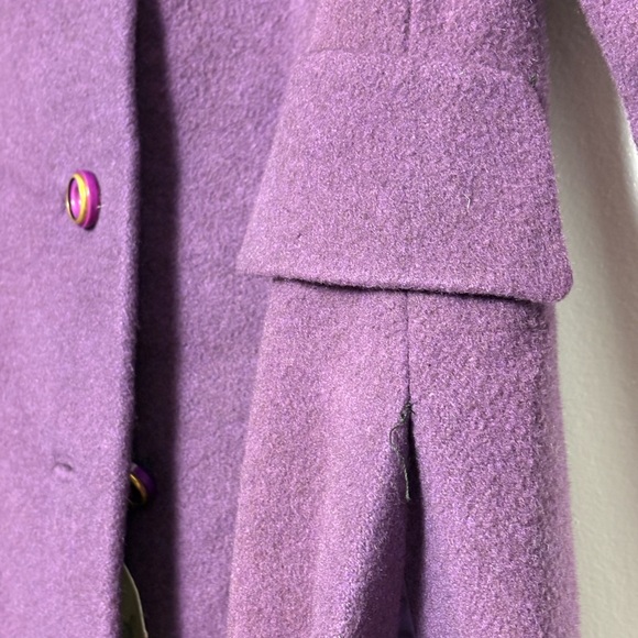 100% Cashmere Coat Vintage by Gallant in Purple szS - Picture 4 of 12